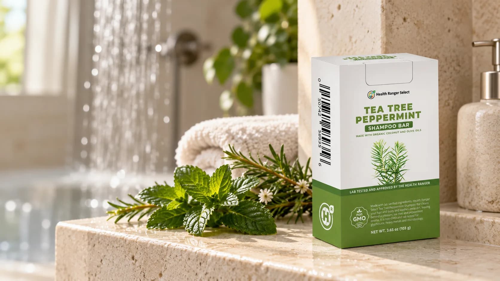 Organic Tea Tree Peppermint Shampoo Bar