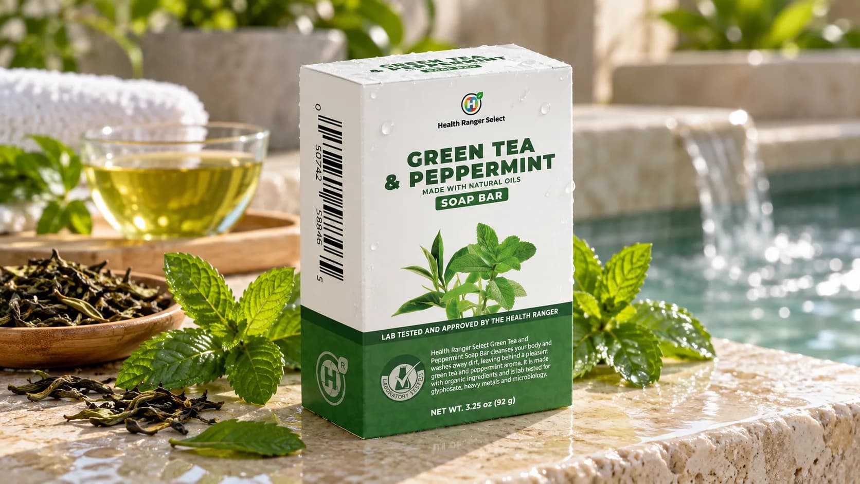 Health Ranger Green Tea Soap Bar