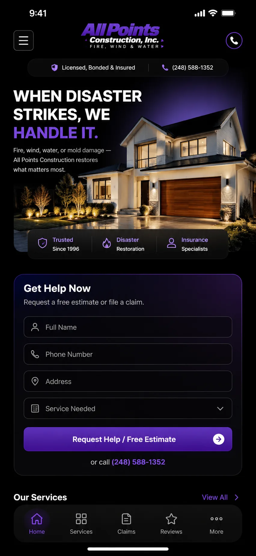 Mobile website preview 2
