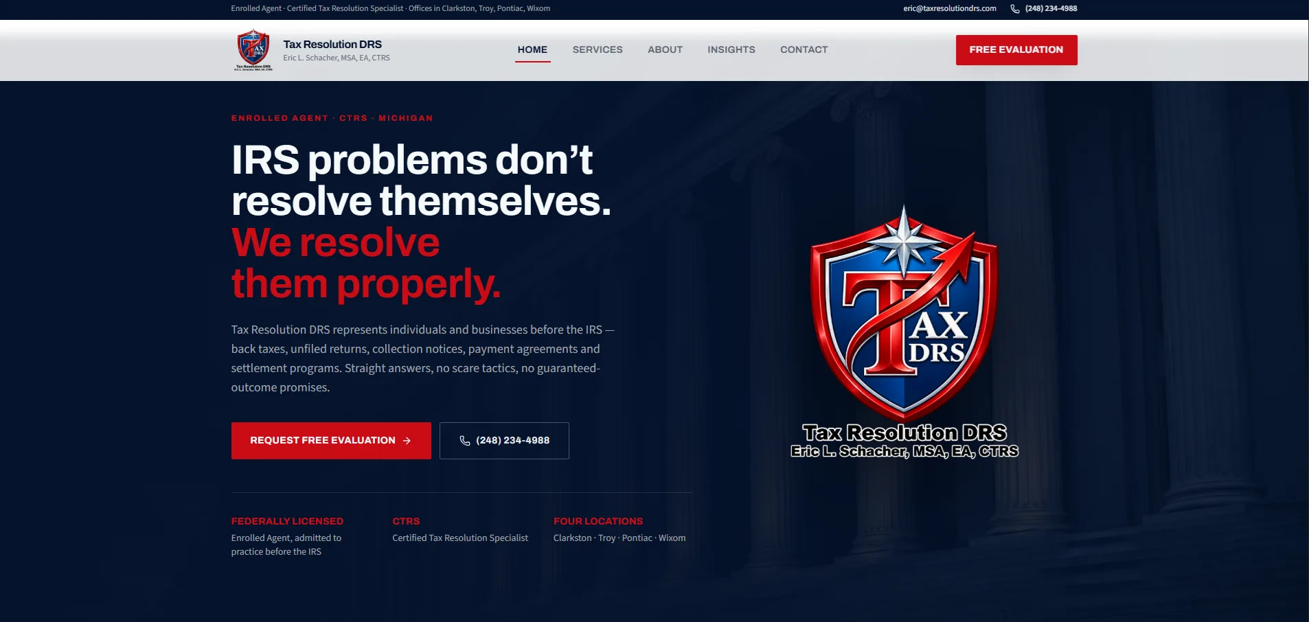 Tax Resolution DRS professional IRS tax resolution services in Michigan